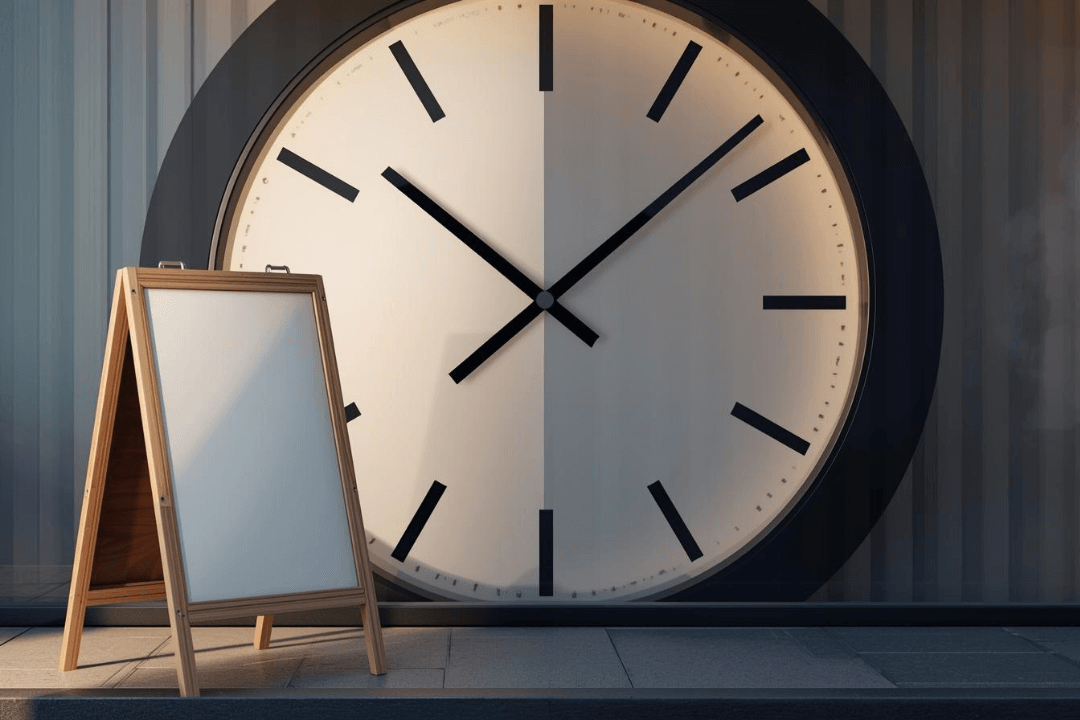 Variable trading hours affecting impact of outdoor signage