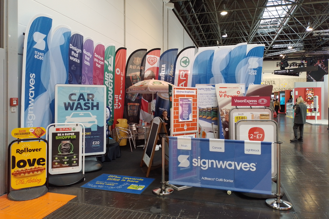 The Signwaves Ltd stand at Euro Shop 2026