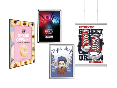 Wall Mounted & Suspended Poster Displays - Signwaves