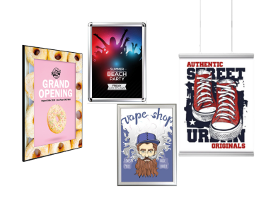 Wall Mounted & Suspended Poster Displays