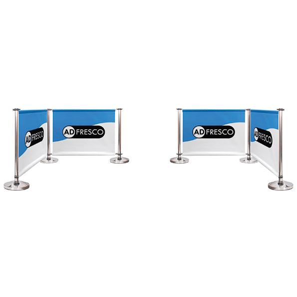 Adfresco® Café Barrier - Kit 4 - Four Sections