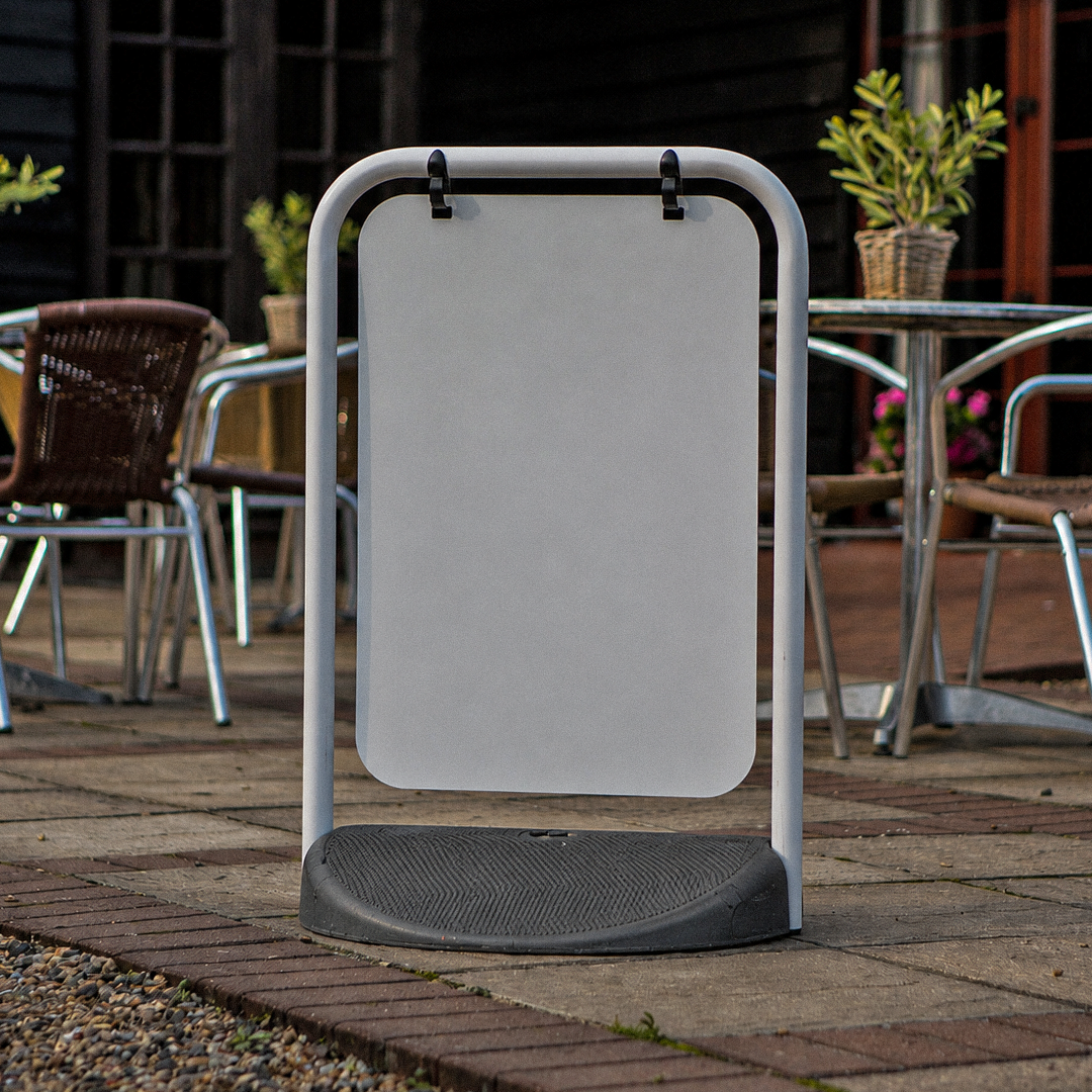 Eco Swinger White Frame Aluminium Panel Plain In Situ