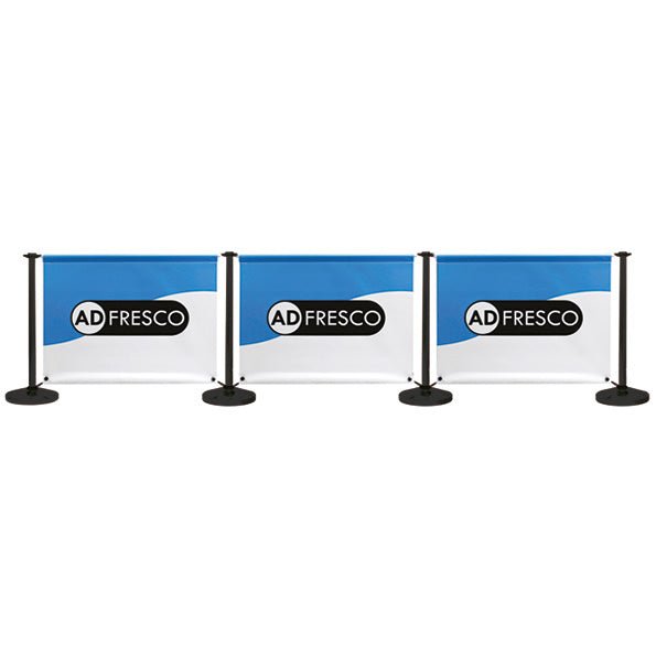 Adfresco® Café Barrier - Kit 3 - Three Sections - Signwaves