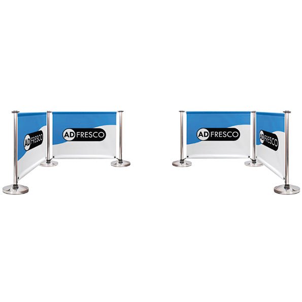 Adfresco® Café Barrier - Kit 4 - Four Sections - Signwaves