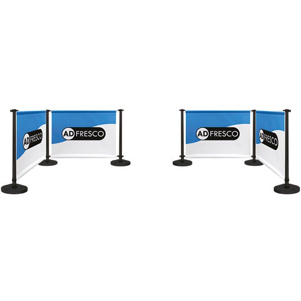 Adfresco® Café Barrier - Kit 4 - Four Sections - Signwaves