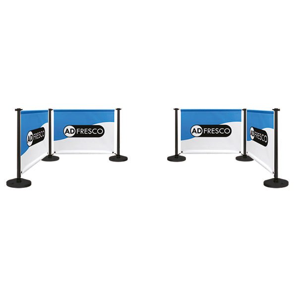 Adfresco® Café Barrier - Kit 4 - Four Sections - Signwaves