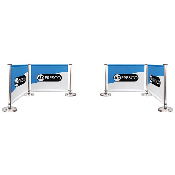 Adfresco® Café Barrier - Kit 4 - Four Sections - Signwaves