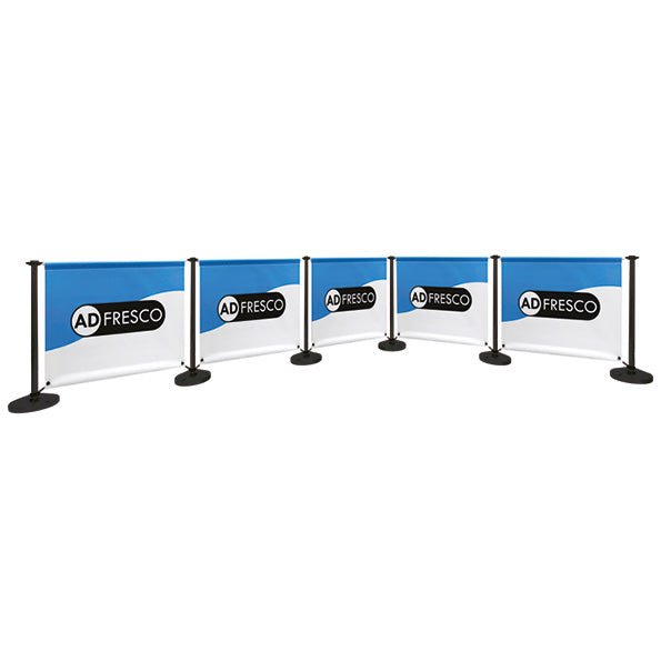 Adfresco® Café Barrier - Kit 5 - Five Sections - Signwaves