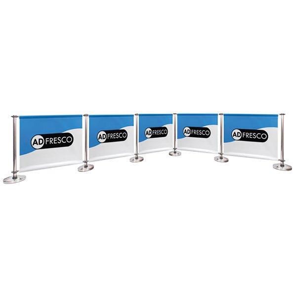 Adfresco® Café Barrier - Kit 5 - Five Sections - Signwaves