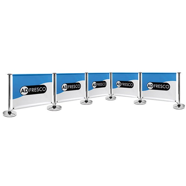 Adfresco® Café Barrier - Kit 5 - Five Sections - Signwaves