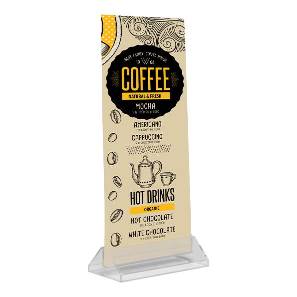 Clear Menu Holder - Signwaves