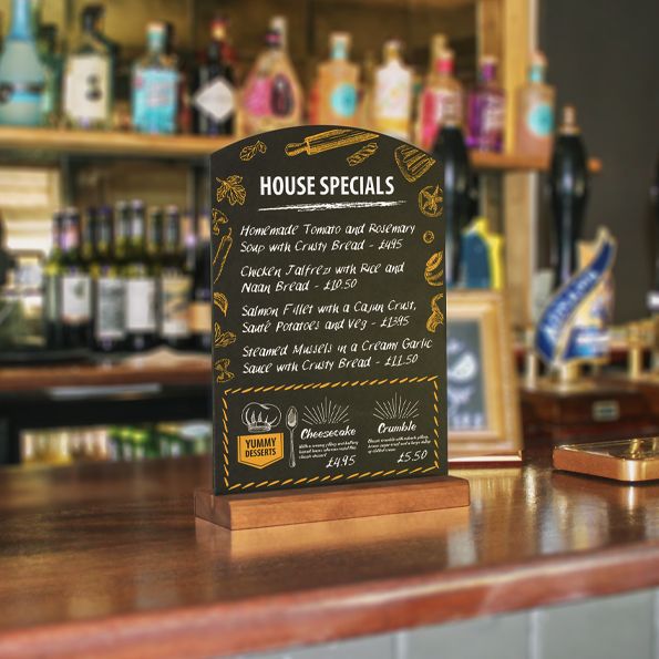 Counter/Table Top Chalkboards