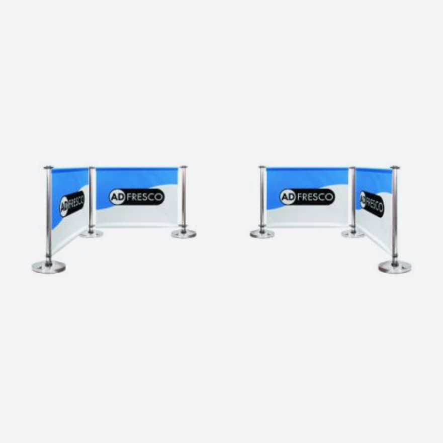 Adfresco® Café Barrier - Kit 4 - Four Sections