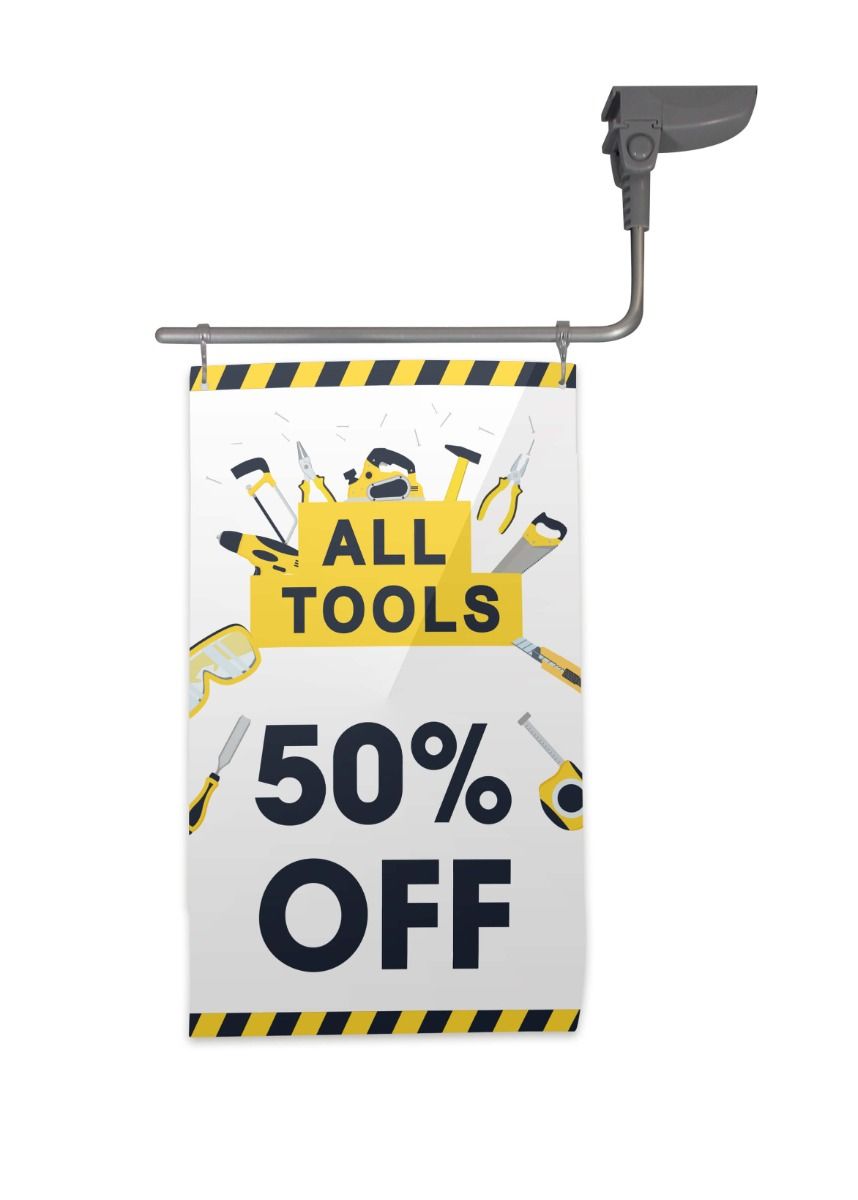 610gsm Blockout PVC Banner for Magnetic POS Flag Arm