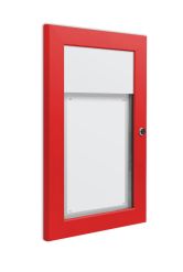 1 x A4 Slimlok Menu Case with Traffic Red Frame (RAL 3020)
