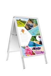 Silver frame advertising holiday travel