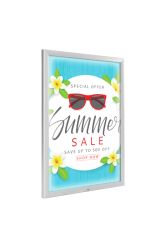Lockable Weatherproof Smart LEDbox showing summer sale artwork