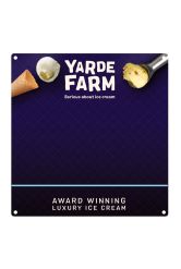 Dealer Stockist Sign advertising Yarde Farm ice cream