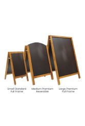 Our Woodworkz Chalk A-Board range offers 7 models across 3 styles
