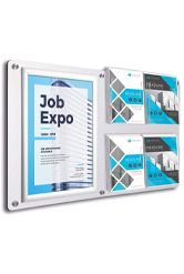 Wall Mounted Information Display with Snapframe poster holder and Brochure Holders showing recruitment artwork
